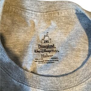 #106 Gray Disneyland Branded long sleeve Grey shirt “Hanes” Brand size 2XL